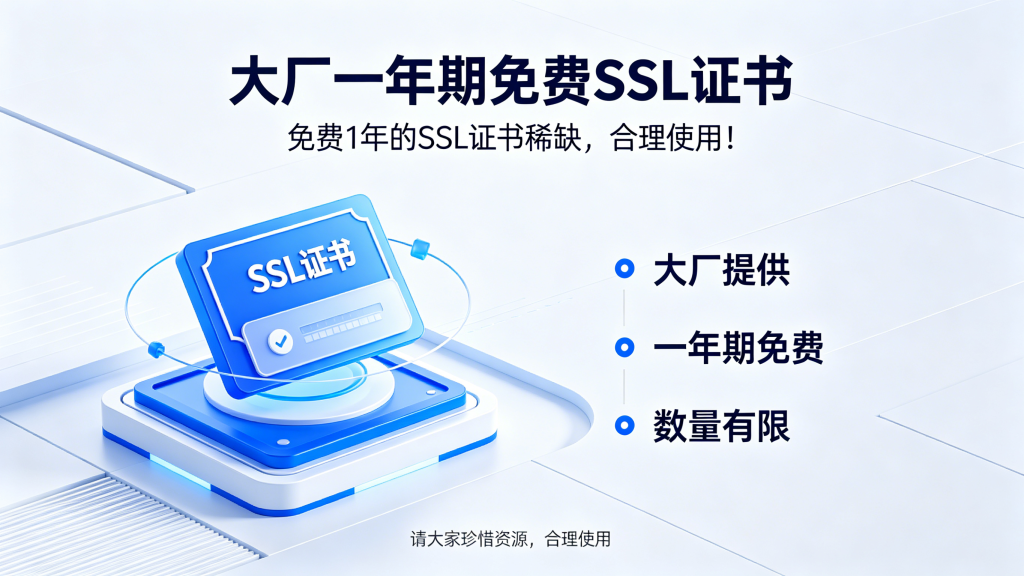 目前可申请的一年免费单域名SSL证书